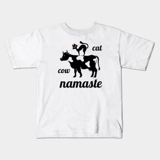 Cat Cow Yoga Namaste Kids T-Shirt